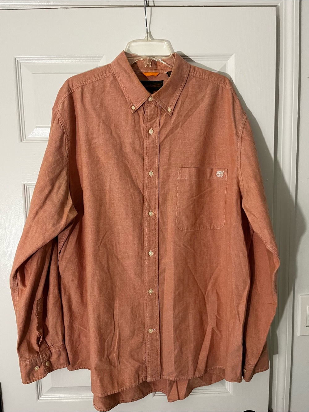 Timberland Men's Button-Down Shirt in Dusty Rust
